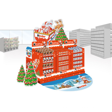 Kinder Chocolate Cardboard Display for Christmas Day